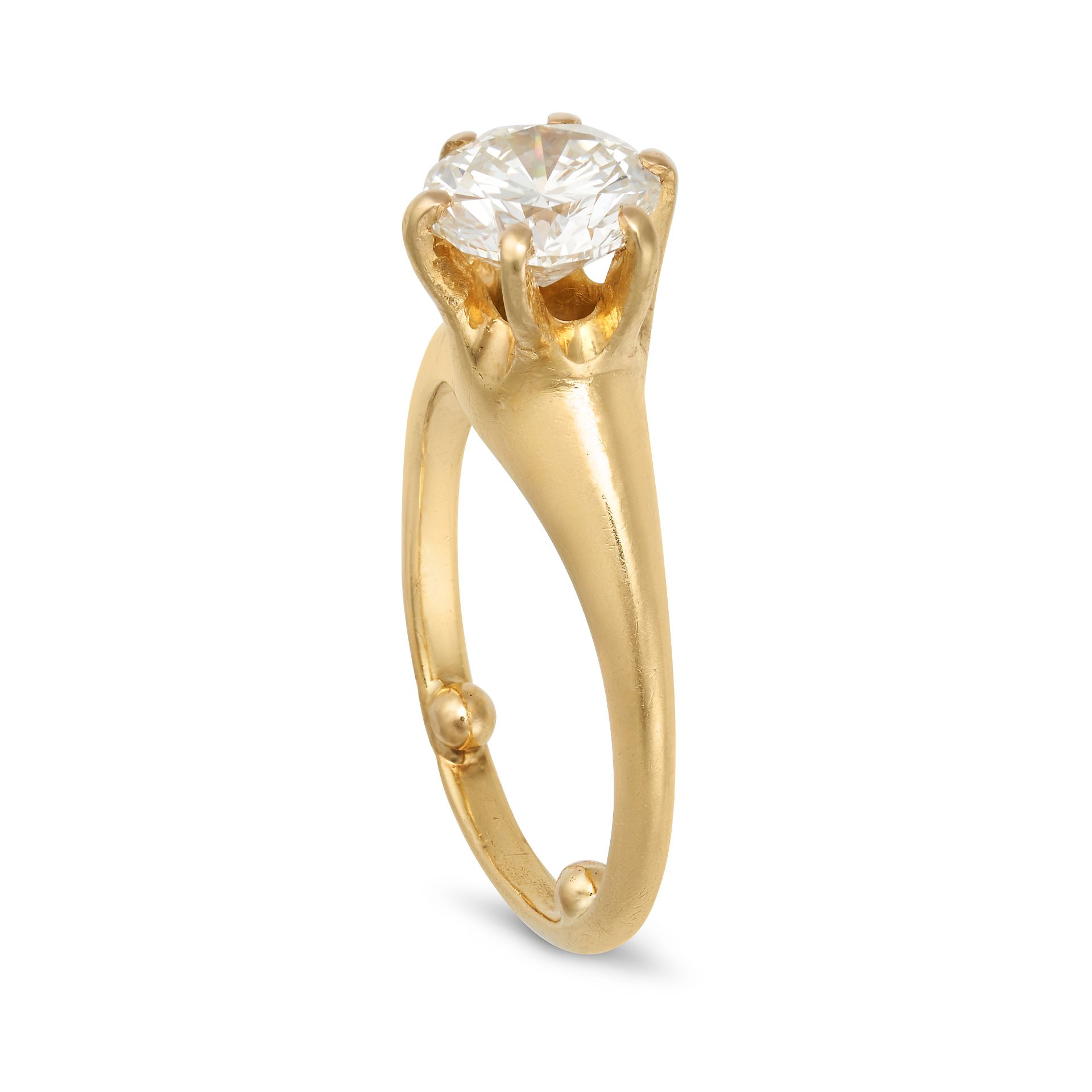 CARTIER, A 1.51 CARAT SOLITAIRE DIAMOND RING in 18ct yellow gold, set with a round brilliant cut ... - Image 2 of 2