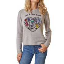 CHRISTIAN DIOR NIKI DE SAINT PHALLE CASHMERE HEART JUMPER Condition grade A. Size French 38. 90...