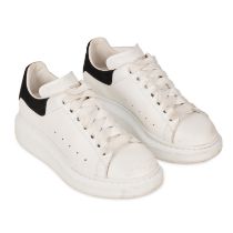 ALEXANDER MCQUEEN EXAGGERATED-SOLE TRAINERS Condition grade B.  Size 35. White trainers with bl...