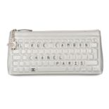 CHANEL SILVER KEYBOARD CLUTCH BAG Condition grade B+. Produced between 2016 and 2017. 30cm long...