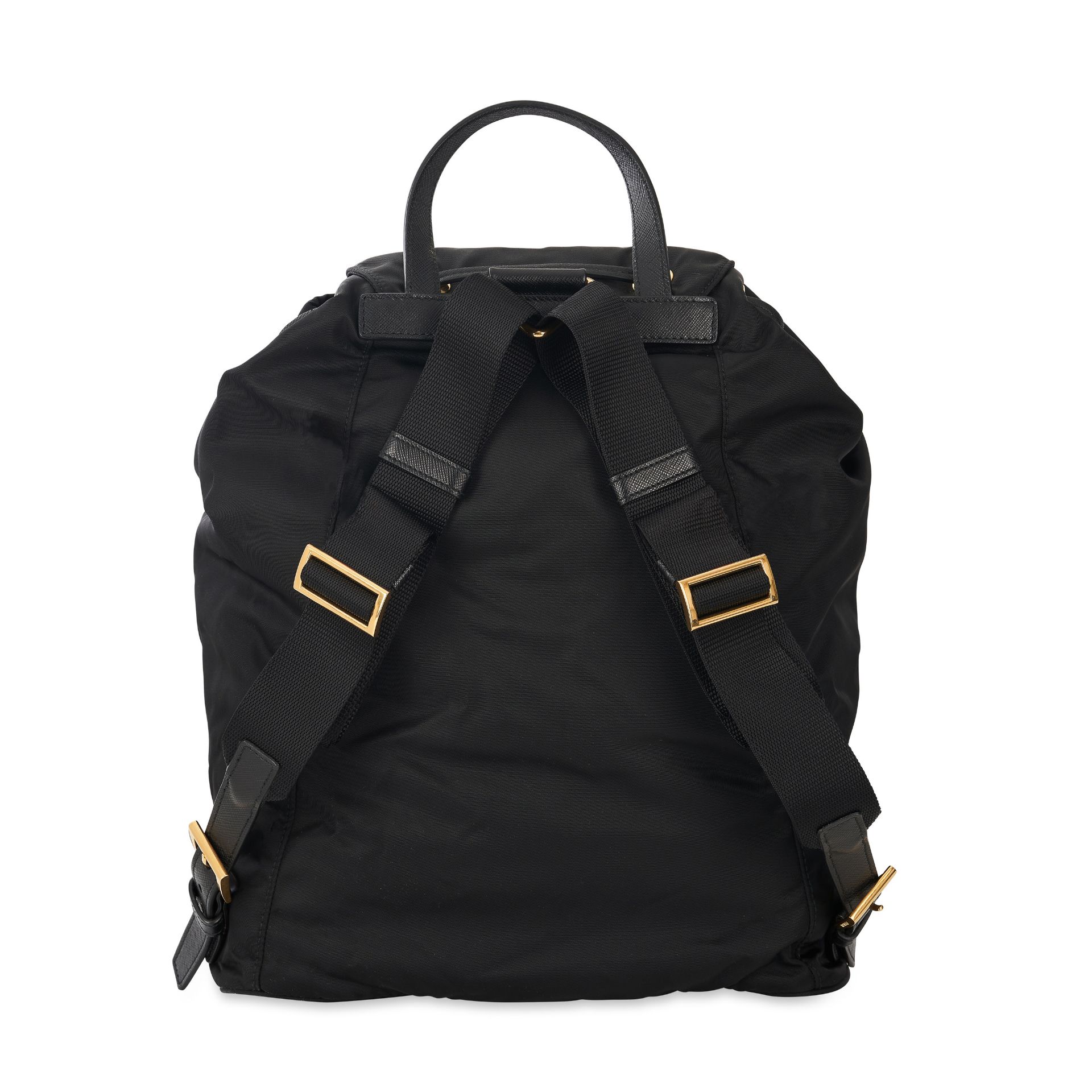PRADA NYLON ROBOT BACKPACK Condition grade A. 30cm long, 40cm high. Black nylon backpack with g... - Image 2 of 7