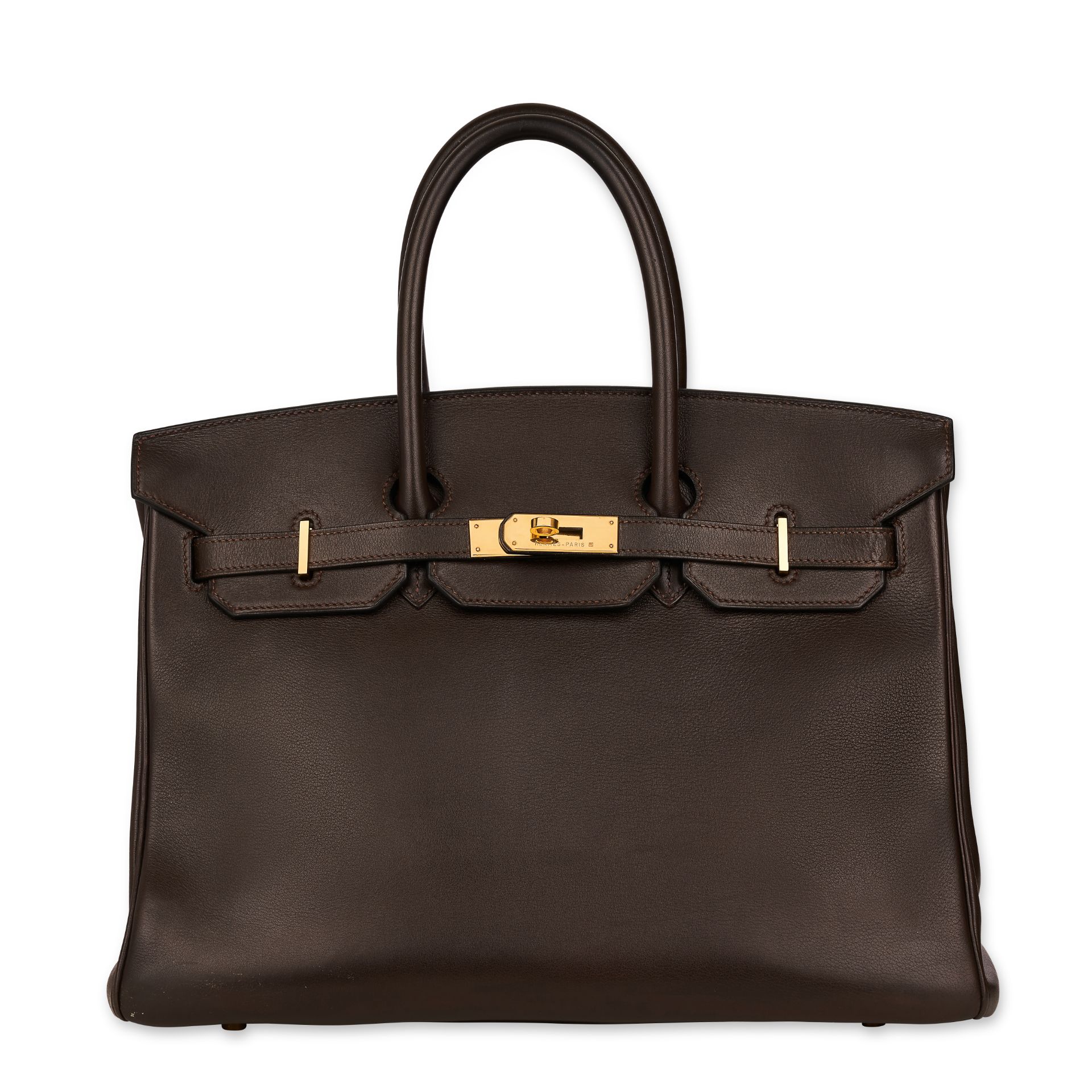 HERMÈS ÉBENE BIRKIN 35 BAG Condition grade B. Produced in 1998. 35cm long, 25cm high. 10cm top ...