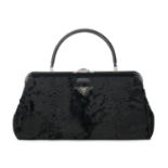 PRADA PONY HAIR FRAMED TOP HANDLE BAG Condition grade B+. 35cm long, 20cm high. 12cm top handle...