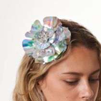 MIU MIU HOLOGRAPHIC FLOWER HEADBAND Condition grade B+. 11cm circumference. Holographic flower ...