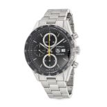 TAG HEUER - A TAG HEUER CARRERA AUTOMATIC CHRONOGRAPH WRISTWATCH in stainless steel, CV2010, cal....