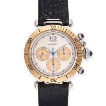 CARTIER - A CARTIER PASCHA CHRONOGRAPHE WRISTWATCH in stainless steel and yellow gold, model ref....