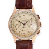 BREITLING - A VINTAGE BREITLING CHRONOMAT CHRONOGRAPH WRISTWATCH in 18ct yellow gold, model ref. ...