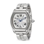 CARTIER - A CARTIER ROADSTER AUTOMATIC WRISTWATCH in stainless steel, 2510, 7008XXXX, the tonneau...