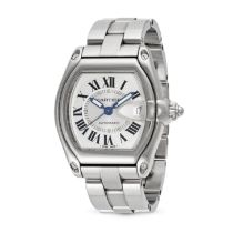 CARTIER - A CARTIER ROADSTER AUTOMATIC WRISTWATCH in stainless steel, 2510, 7008XXXX, the tonneau...