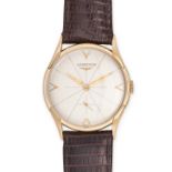 LONGINES-WITTNAUER WATCH CO INC. - A LONGINES WRISTWATCH in 14ct yellow gold, 453P578, 447415, 17...