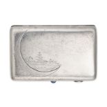 NO RESERVE - A FINE ANTIQUE IMPERIAL RUSSIAN SILVER CIGARETTE CASE by the Association of Moscow G...