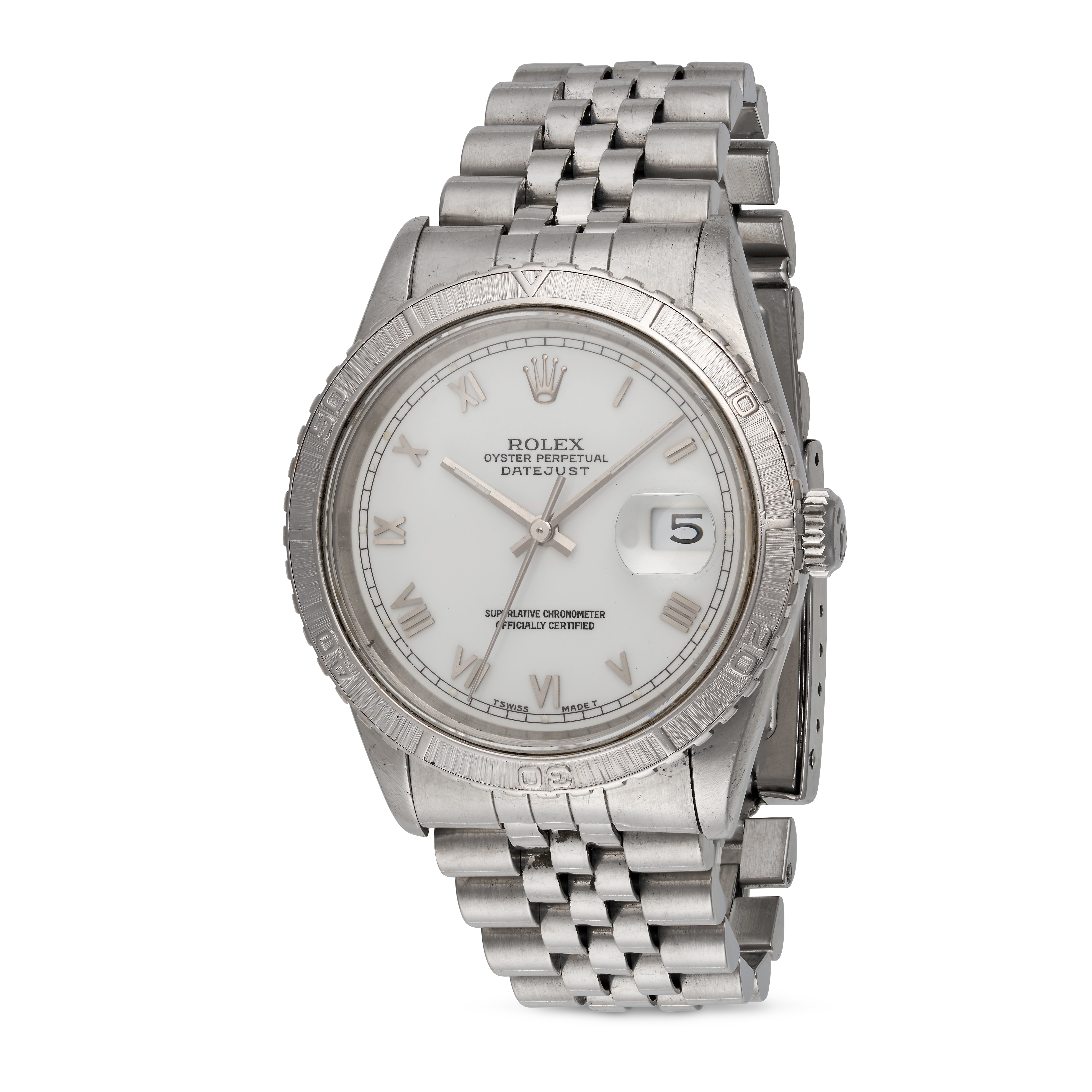ROLEX - A ROLEX OYSTER PERPETUAL DATEJUST WRISTWATCH in stainless steel, 16264, T21XXXX, the circ...