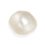 AN UNMOUNTED NATURAL SALTWATER PEARL  baroque, un-drilled, 40.33 carats. Accompanied by a facsimi...