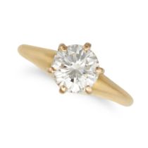 NO RESERVE - CARTIER, A 1.51 CARAT SOLITAIRE DIAMOND RING in 18ct yellow gold, set with a round b...