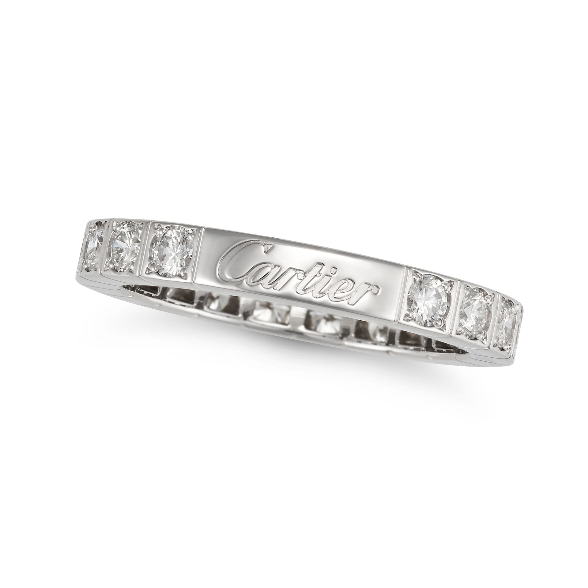 CARTIER, A DIAMOND LANIERES RING in 18ct white gold, set with a row of round brilliant cut diamon... - Image 2 of 2
