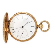 LEVITT BROTHERS, A GEORGIAN POCKET WATCH in 18ct yellow gold, the circular white dial with Roman ...