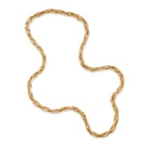 CHARLES DE TEMPLE, A MODERNIST DIAMOND SAUTOIR NECKLACE, 1972 in 18ct yellow gold, designed as a ...