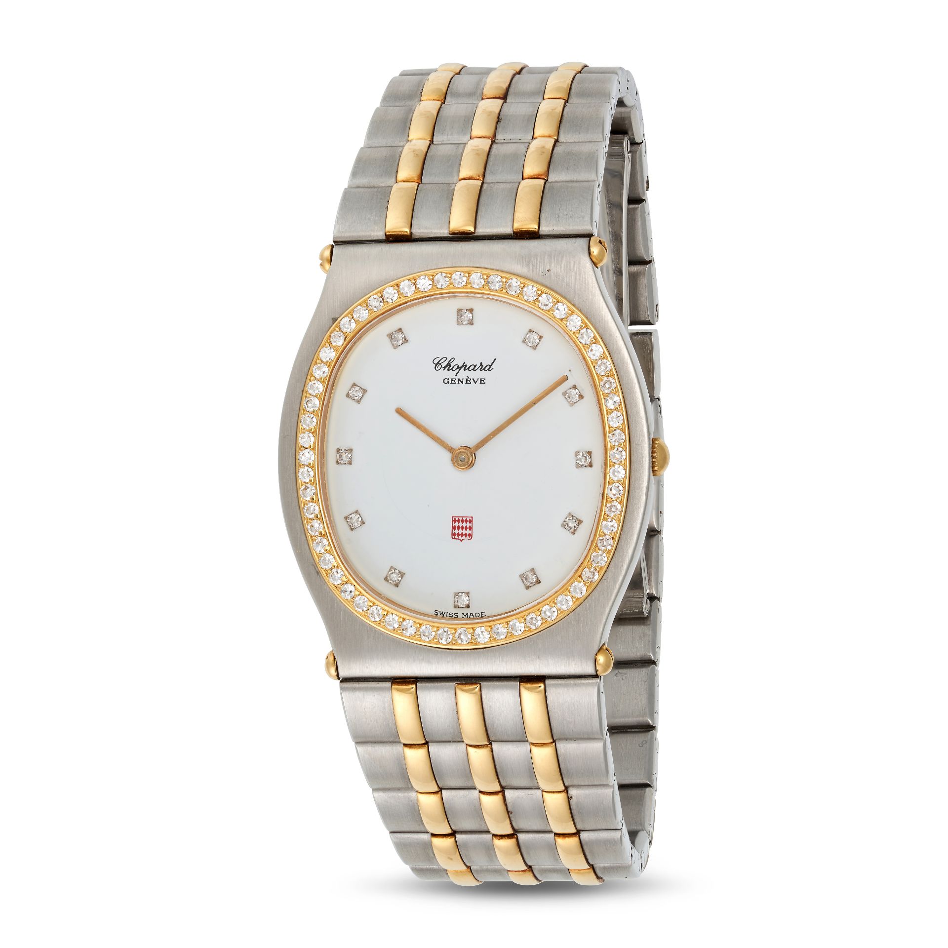 CHOPARD - A BIMETAL CHOPARD MONTE-CARLO WRISTWATCH in stainless steel and yellow gold, MC5492, th...