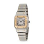 CARTIER - A LADIES BIMETAL CARTIER SANTOS GALBEE WRISTWATCH in stainless steel and yellow gold, 1...