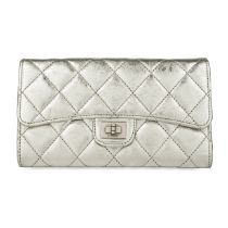 CHANEL SILVER REISSUE LONG WALLET Condition grade B+. Produced between 2006 and 2008. 18cm long...