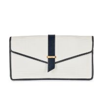 YVES SAINT LAURENT VINTAGE CLUTCH BAG Condition grade B+. 30cm long, 16cm high. Ivory toned clu...