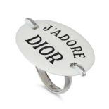 CHRISTIAN DIOR, A 'J'ADORE DIOR' RING, signed 'Dior', size N 1/2, 8g.