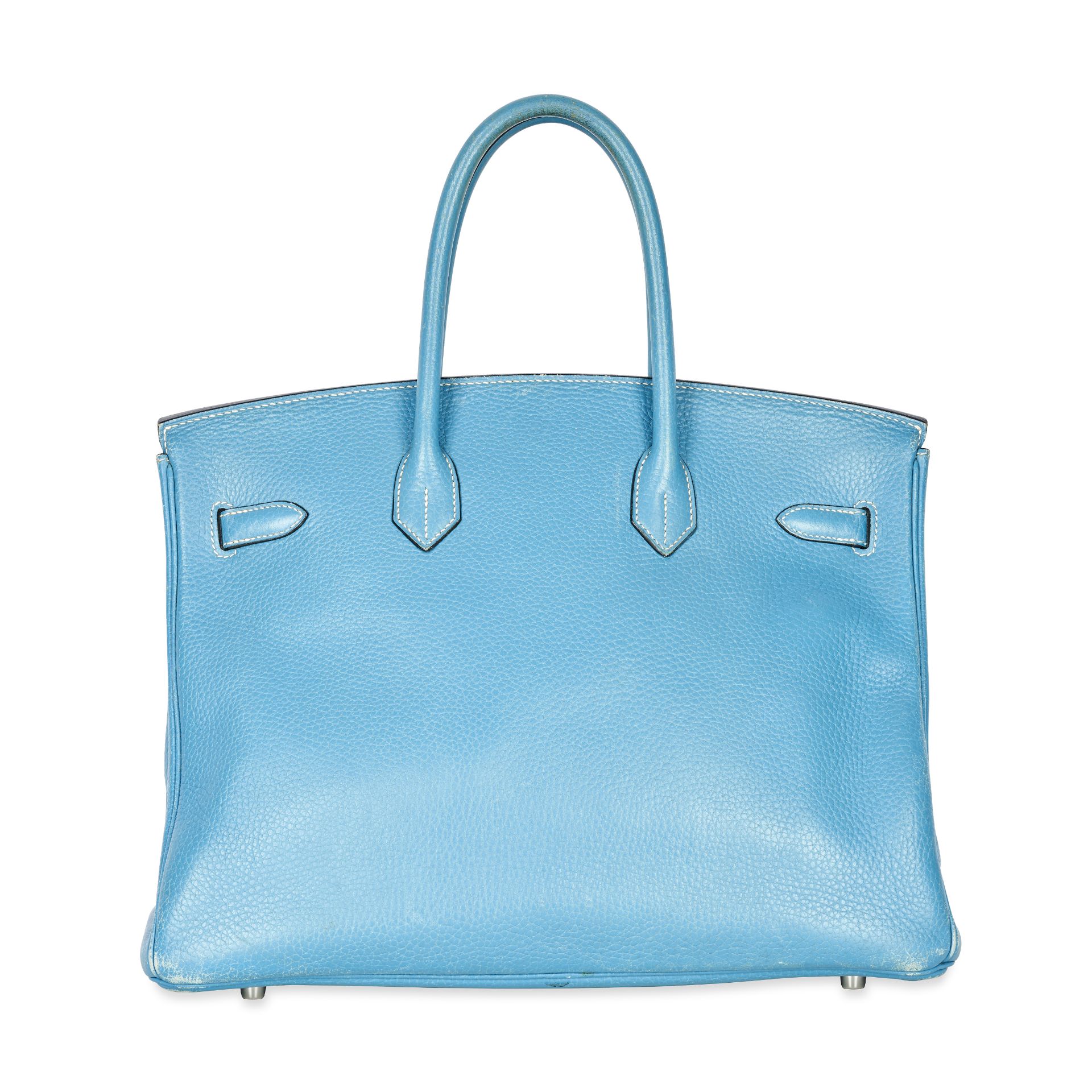 HERMES, A BLEU JEAN BIRKIN 35 BAG Condition grade C. Produced in 2006. 35cm long, 31cm high. To... - Image 6 of 6