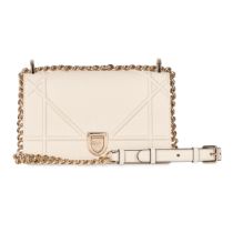 CHRISTIAN DIOR IVORY DIORAMA BAG Condition grade A. 21.5cm long, 13.5cm high. 30cm doubled stra...