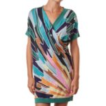 NO RESERVE - MISSONI MULTICOLOUR WRAP DRESS Condition grade B+. Size Italian 40. 70cm chest, 90...