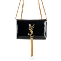 YVES SAINT LAURENT PATENT KATE TASSEL BAG Condition grade B+. 17cm long, 12cm high. 55cm strap ...