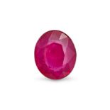 AN UNMOUNTED RUBY oval cut, 1.50 carats.