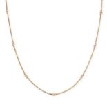 NO RESERVE - A DIAMOND CHAIN NECKLACE in 18ct yellow gold, comprising a trace chain set with roun...