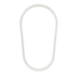 NO RESERVE - A PEARL NECKLACE comprising a single row of pearls, no assay marks, 80.0cm, 127.5g.