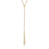 KAT FLORENCE, A DIAMOND PENDANT NECKLACE in 18ct yellow gold, comprising a fancy link chain suspe...