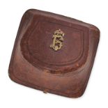 NO RESERVE - AN ANTIQUE ROYAL BRACELET BOX the horseshoe box with the applied cipher of King Bori...