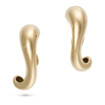 MINAS SPIRIDIS FOR GEORG JENSEN, A PAIR OF GOLD CLIP EARRINGS in 18ct yellow gold, in abstract de...
