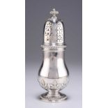 A QUEEN ANNE STYLE SILVER CASTER