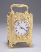 A LATE VICTORIAN SILVER-GILT CARRIAGE CLOCK