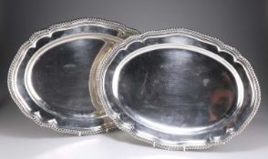 A PAIR OF GEORGE III SILVER MEAT DISHES