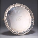 AN EDWARDIAN SILVER SALVER