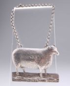 AN UNUSUAL VICTORIAN NOVELTY SHEEP WHISKEY LABEL