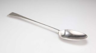 A LARGE GEORGE III SILVER STUFFING SPOON