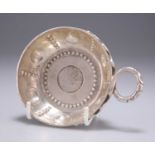 AN 18TH CENTURY STYLE SILVER TASTEVIN