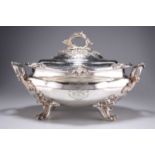 A WILLIAM IV SILVER SOUP TUREEN AND COVER