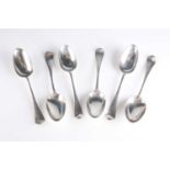 A SET OF SIX GEORGE II SILVER TABLESPOONS