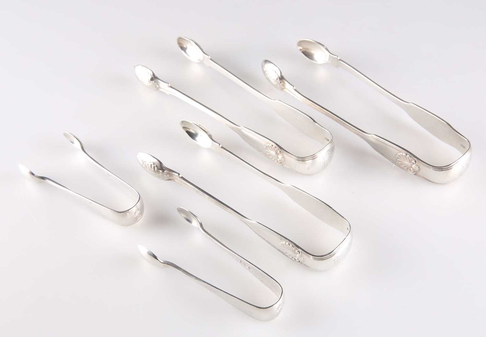 † FIVE PAIRS OF SILVER SUGAR NIPS, VICTORIAN AND LATER - Image 2 of 3