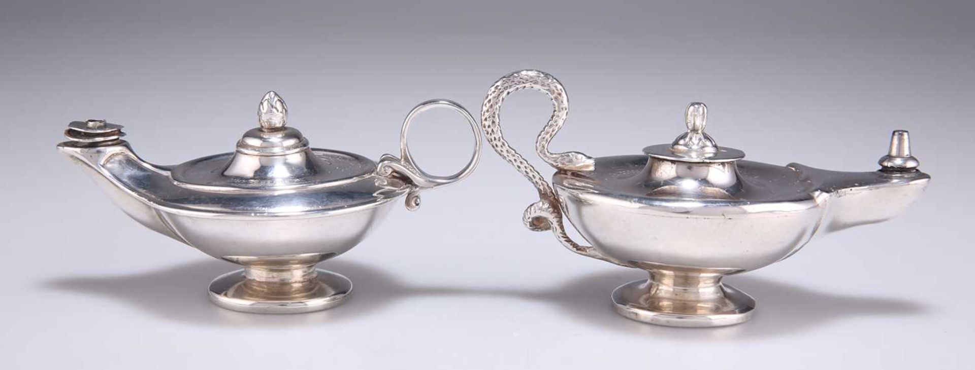 † TWO VICTORIAN SILVER TABLE LIGHTERS - Image 2 of 4