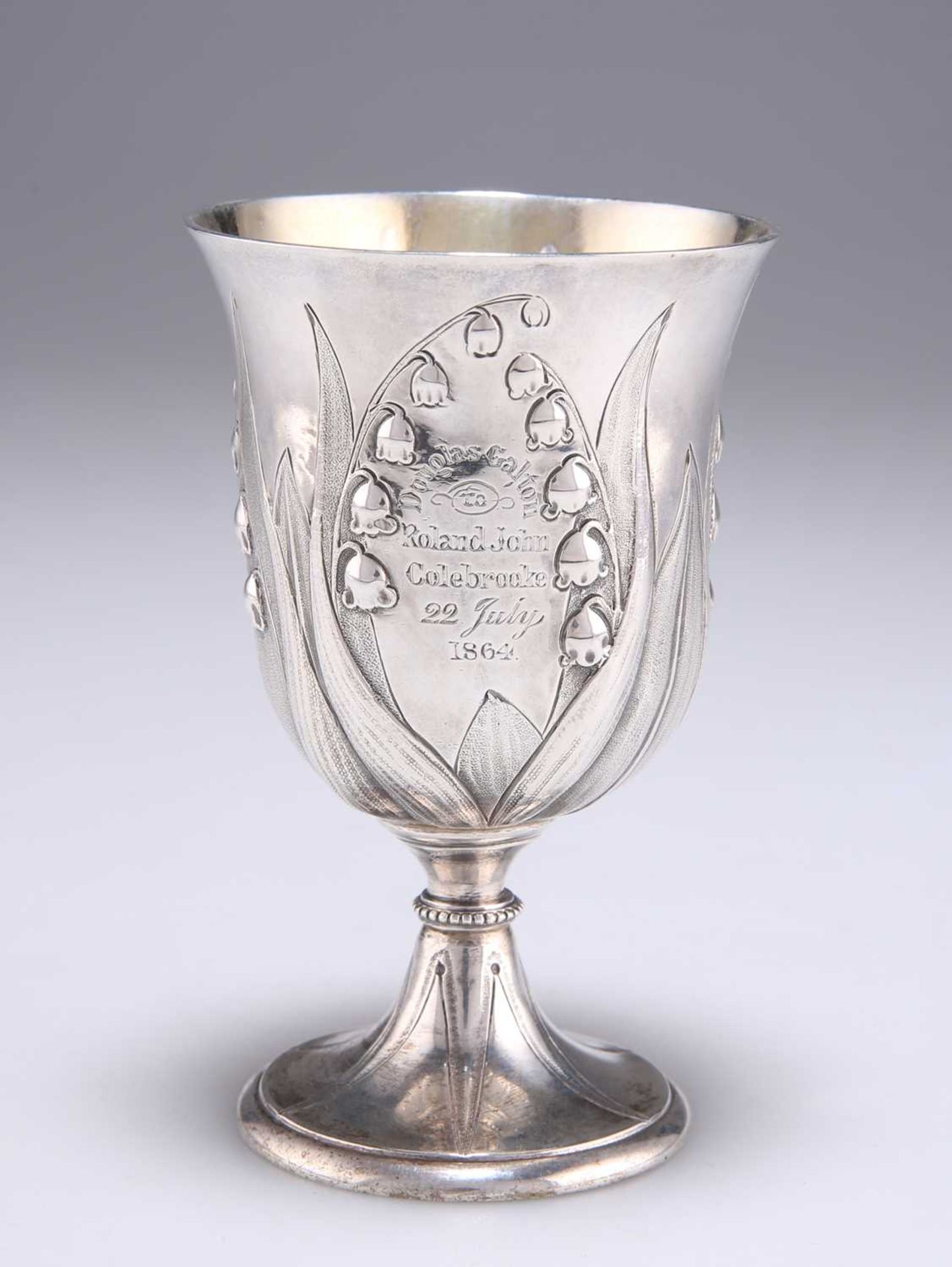 A VICTORIAN SILVER GOBLET