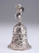 A VICTORIAN SILVER-PLATED TABLE BELL
