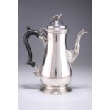 A GEORGE III SILVER COFFEE POT